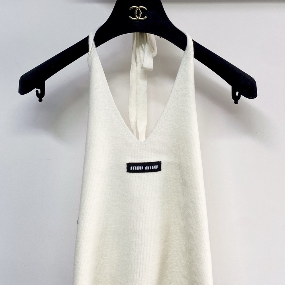 Miu Miu white neck sling top - Picture 3 of 3